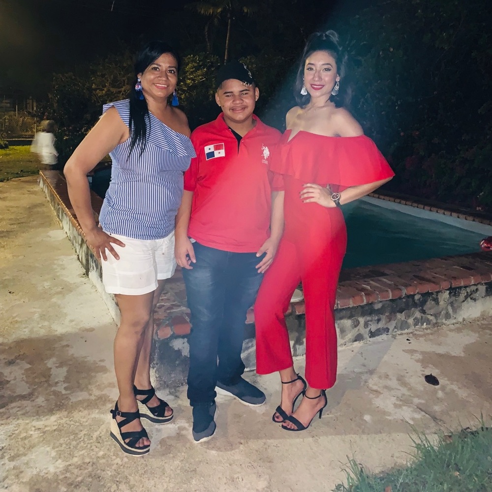 Red jumpsuit